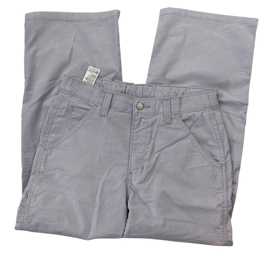 Levi's Women Baggy Carpenter Lightweight Corduroy Pants 27(30) x 27 Lilac